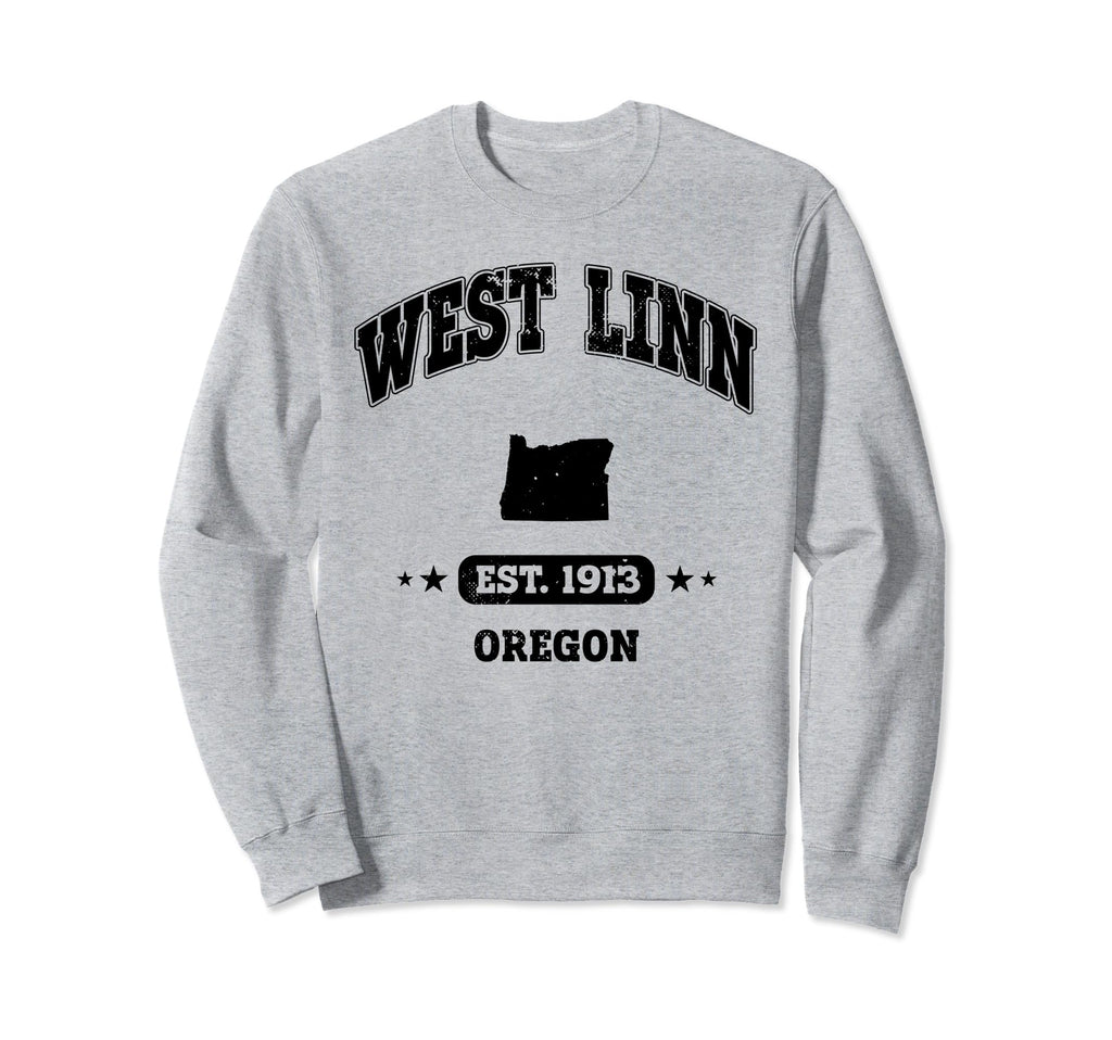 West Linn Oregon Or Throwback Athletic Sweatshirt - Trendy Graphic Unisex - T-Shirt, Sweatshirt, Hoodie