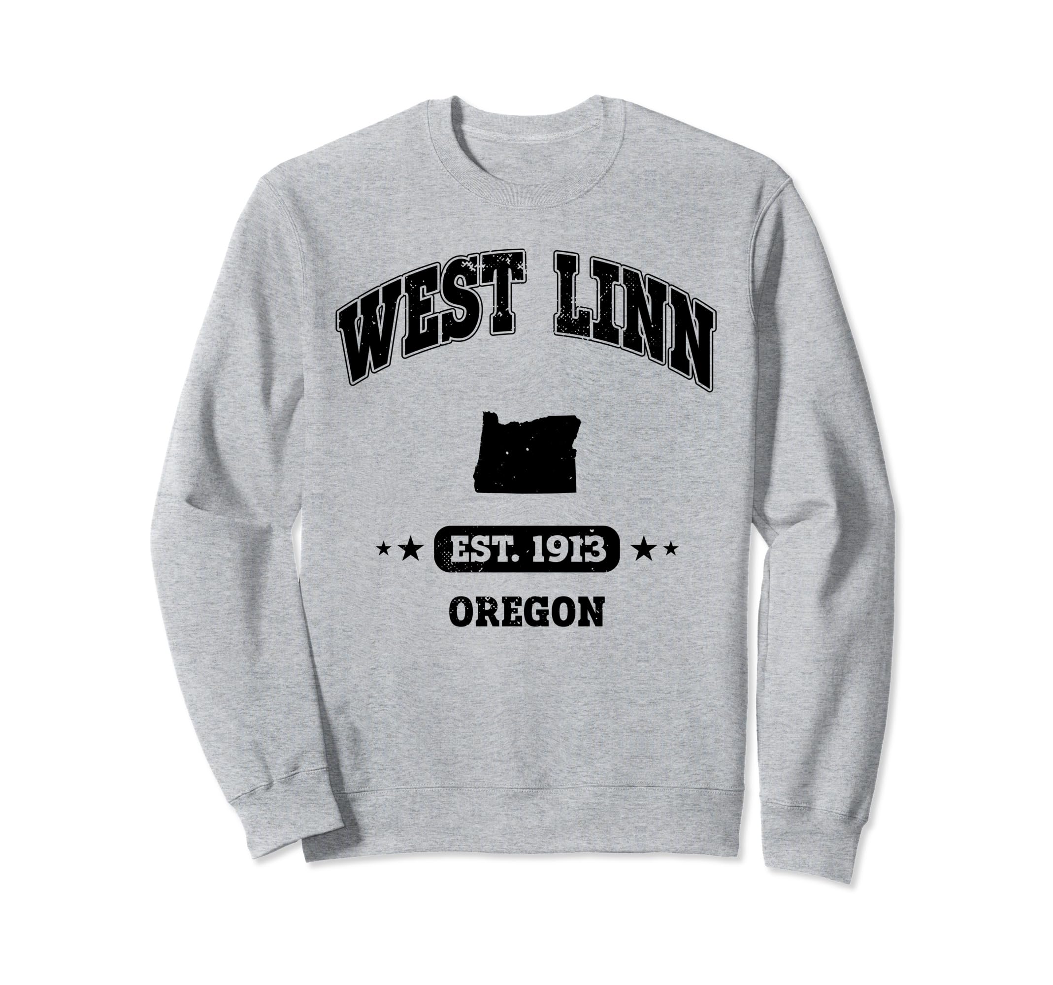 West Linn Oregon Or Throwback Athletic Sweatshirt - Trendy Graphic Unisex - T-Shirt, Sweatshirt, Hoodie