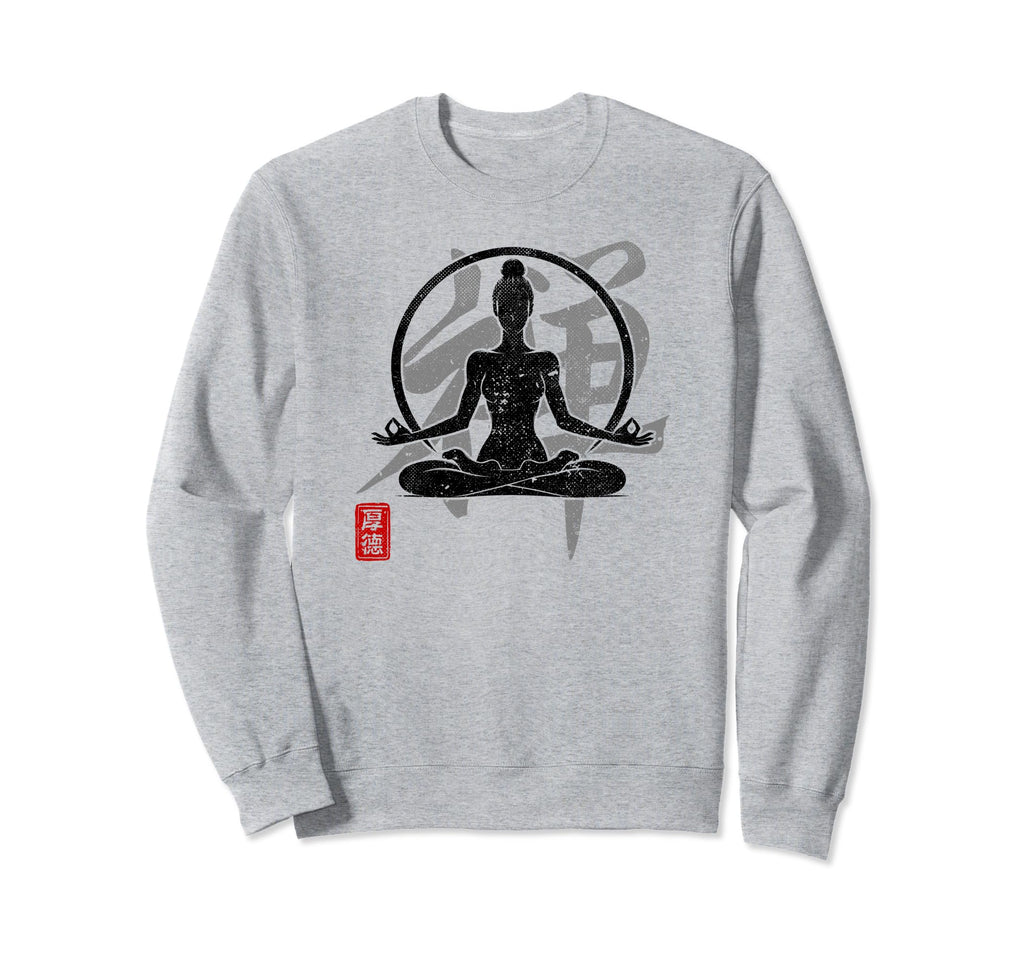 Yoga Zen Japan Kanji Art Sweatshirt - Aesthetic Graphic for Adults - T-Shirt, Sweatshirt, Hoodie