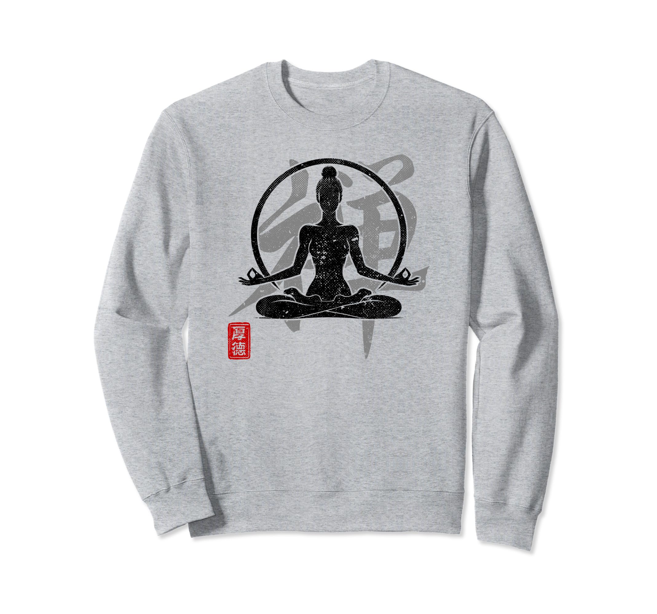 Yoga Zen Japan Kanji Art Sweatshirt - Aesthetic Graphic for Adults - T-Shirt, Sweatshirt, Hoodie