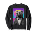 Funny Bear Bow Tie 80S Synthwave Sweatshirt - Graphic Print for Adults - T-Shirt, Sweatshirt, Hoodie