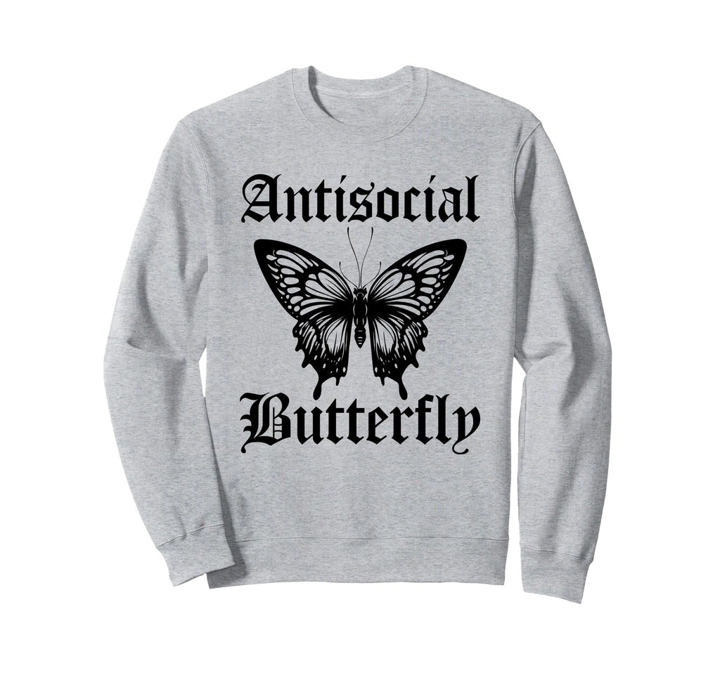 Funny Anti Social Butterfly Introvert Sweatshirt - Custom Art Print Unisex - T-Shirt, Sweatshirt, Hoodie