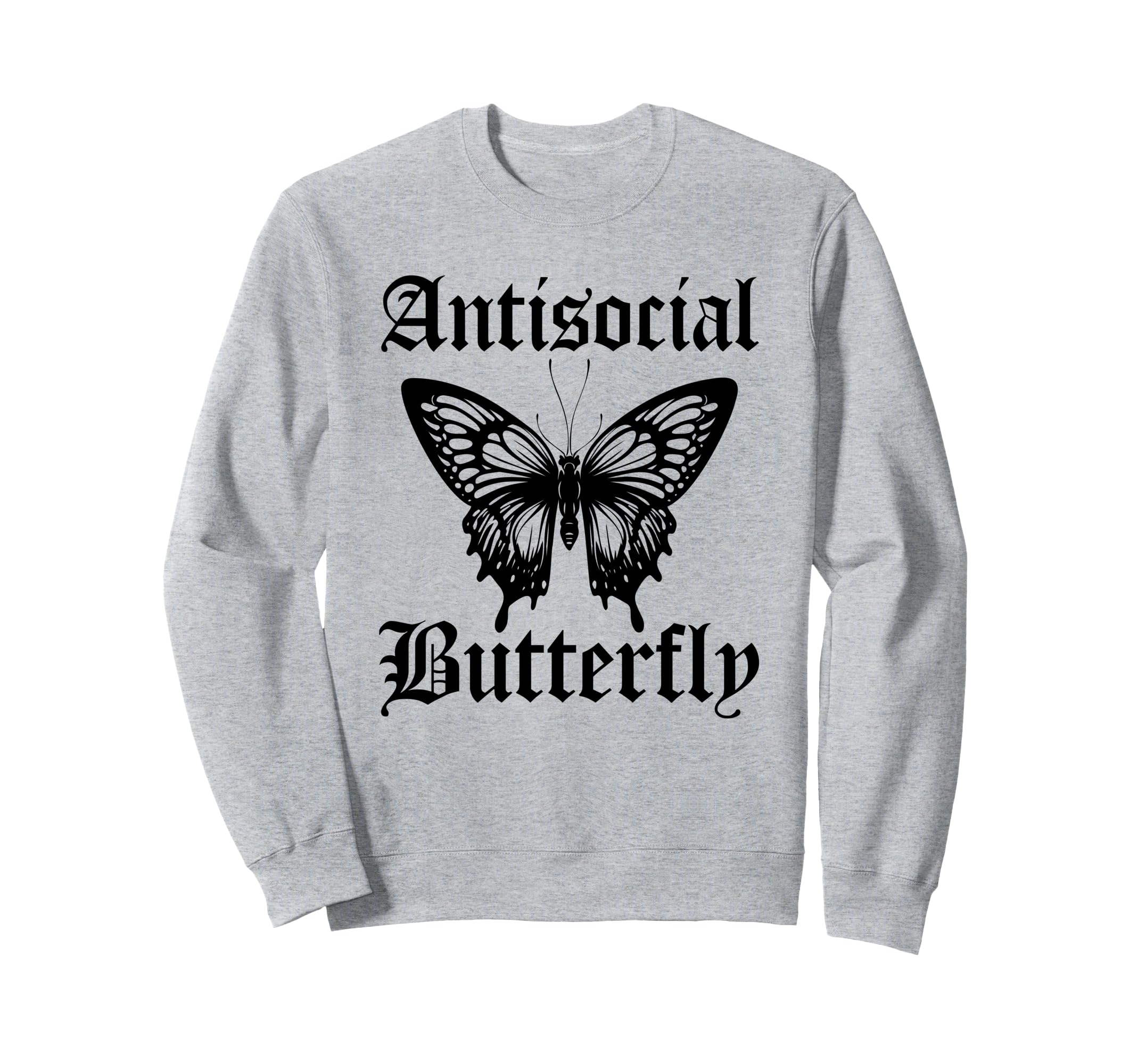 Funny Anti Social Butterfly Introvert Sweatshirt - Custom Art Print Unisex - T-Shirt, Sweatshirt, Hoodie