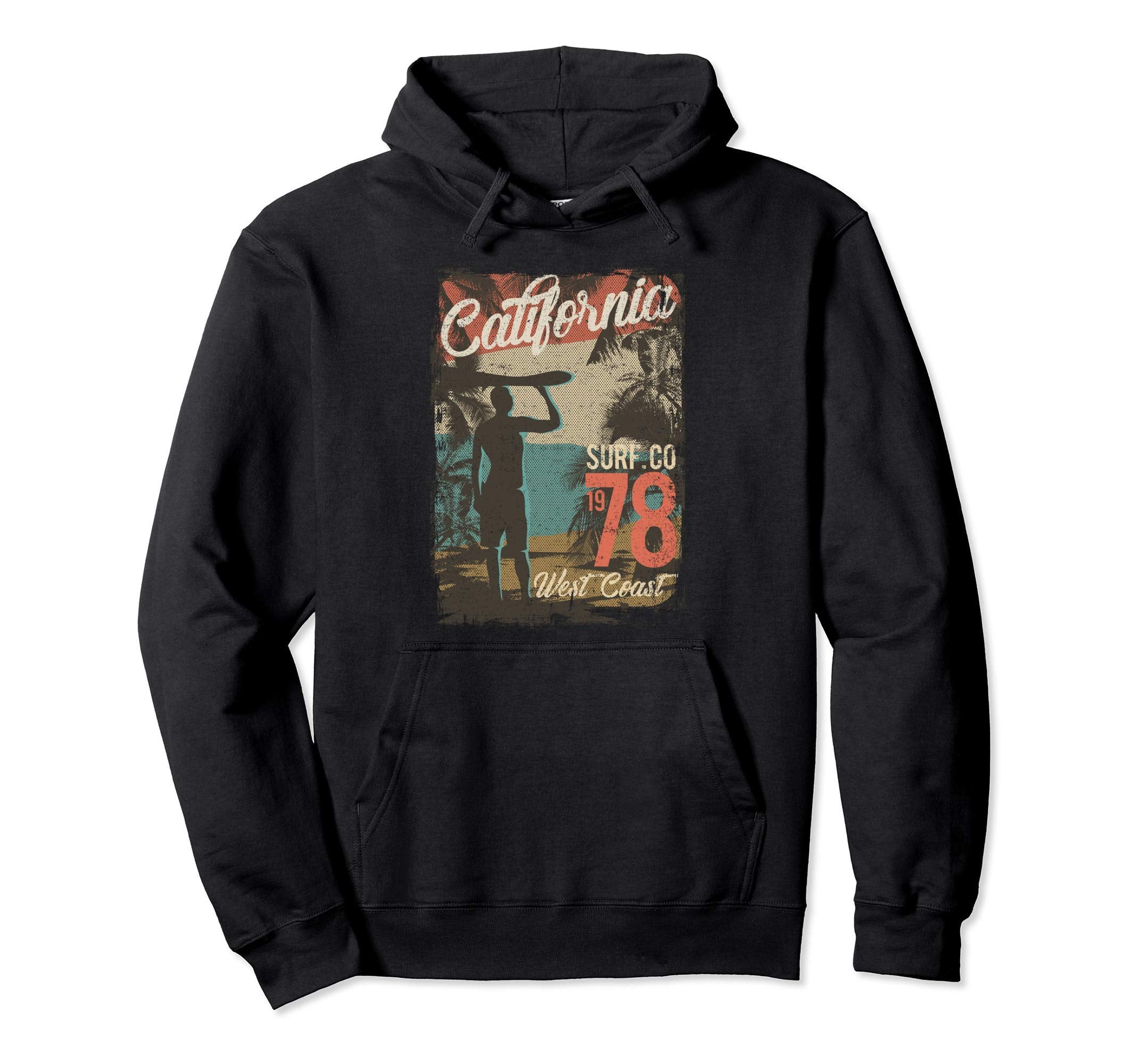 California Surfing West Coast 1978 Hoodie - Minimalist Print Men Women - T-Shirt, Sweatshirt, Hoodie