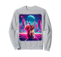 Synthwave Aesthetic Squirrel Sweatshirt - Casual Everyday Wear Unisex - T-Shirt, Sweatshirt, Hoodie