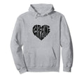 Caffeine Love Heart Typography Coffee Tea Hoodie - Unique Graphic Unisex - T-Shirt, Sweatshirt, Hoodie