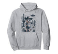 Cowboy Blue Heeler Dog Ufo Western Hoodie - Unique Graphic Unisex - T-Shirt, Sweatshirt, Hoodie
