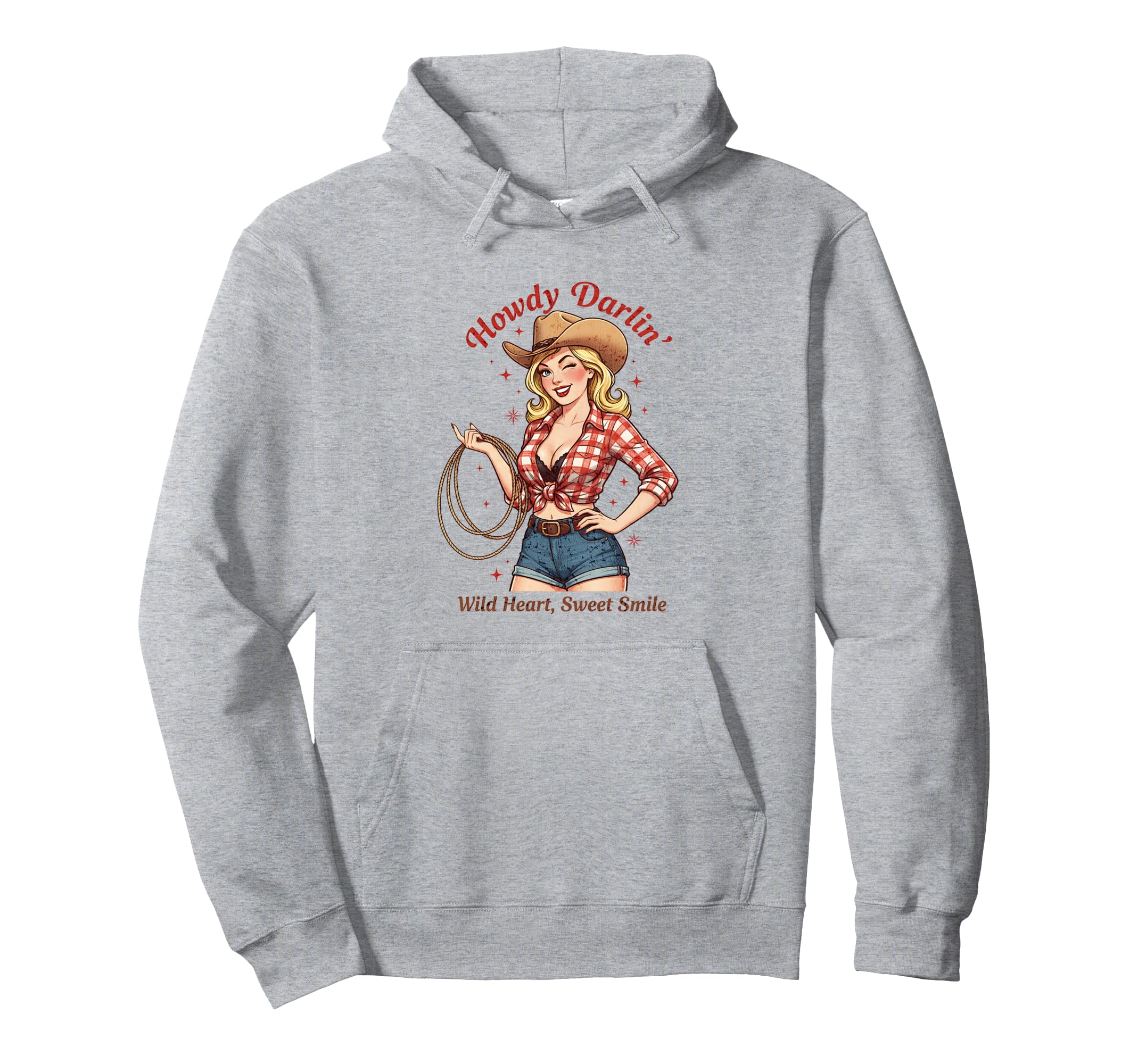 Howdy Darlin Cowgirl Mothers Day Hoodie - Minimalist Print Men Women - T-Shirt, Sweatshirt, Hoodie