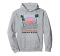 Happiness Comes Waves Summer Beach Sunset Hoodie - Custom Art Print Unisex - T-Shirt, Sweatshirt, Hoodie