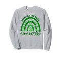 Green Ribbon Rainbow Mental Sweatshirt - Streetwear Style for Adults - T-Shirt, Sweatshirt, Hoodie