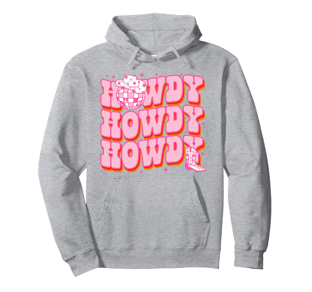 Rodeo White Howdy Western Cowboy Hat Hoodie - Unique Graphic Men Women - T-Shirt, Sweatshirt, Hoodie