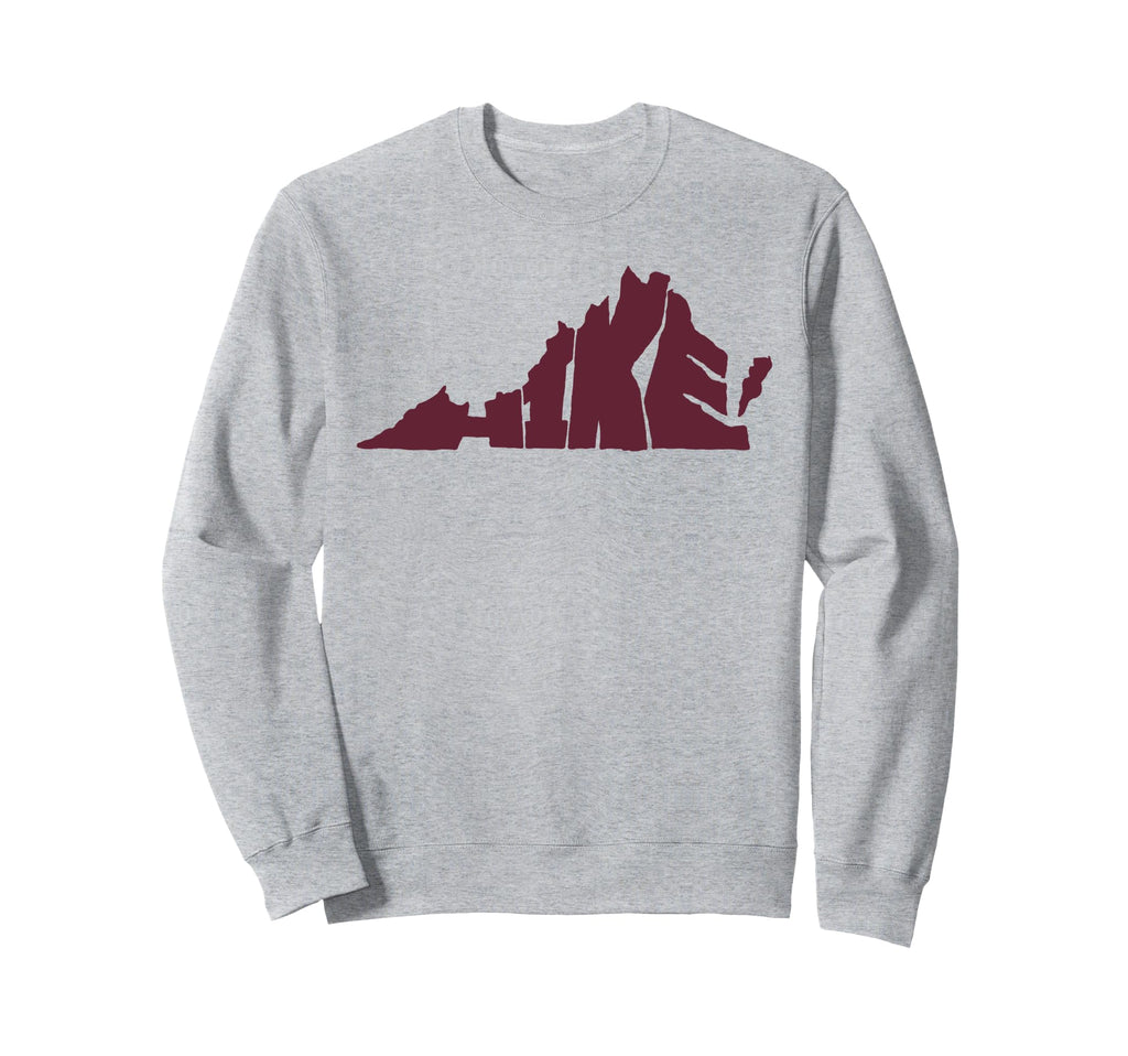 Hike Virginia State Outdoor Hiking Sweatshirt - Trendy Graphic Unisex - T-Shirt, Sweatshirt, Hoodie