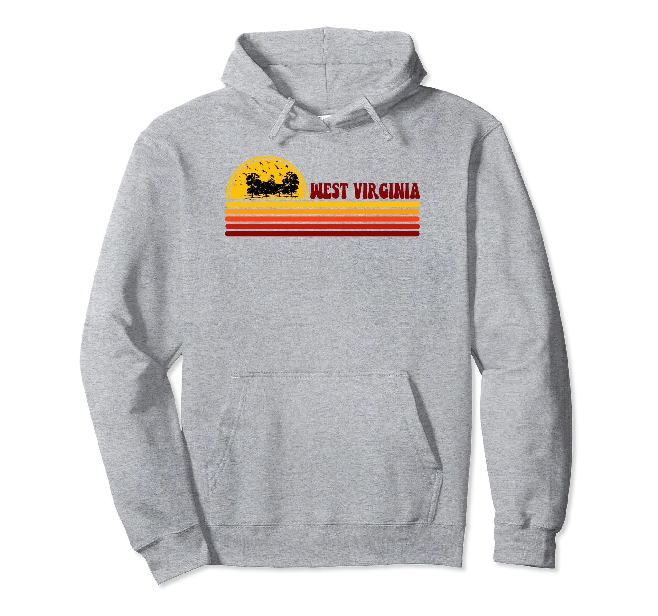 West Virginia Sunset Logo State Hoodie - Custom Art Print Men Women - T-Shirt, Sweatshirt, Hoodie