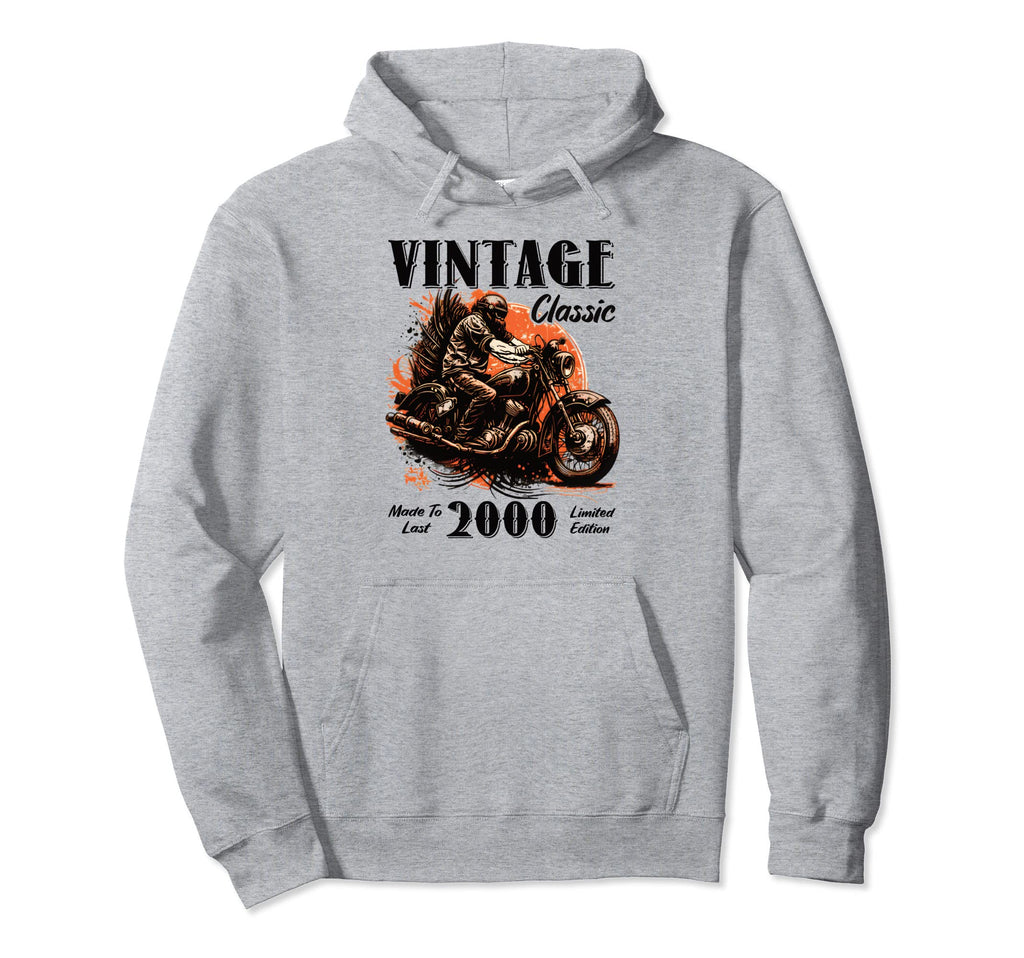 2000 Birthday Motorcycle Hoodie - Unique Graphic for Adults - T-Shirt, Sweatshirt, Hoodie