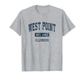 West Point Illinois Il Athletic Sports T-Shirt - Streetwear Style Men Women - T-Shirt, Sweatshirt, Hoodie