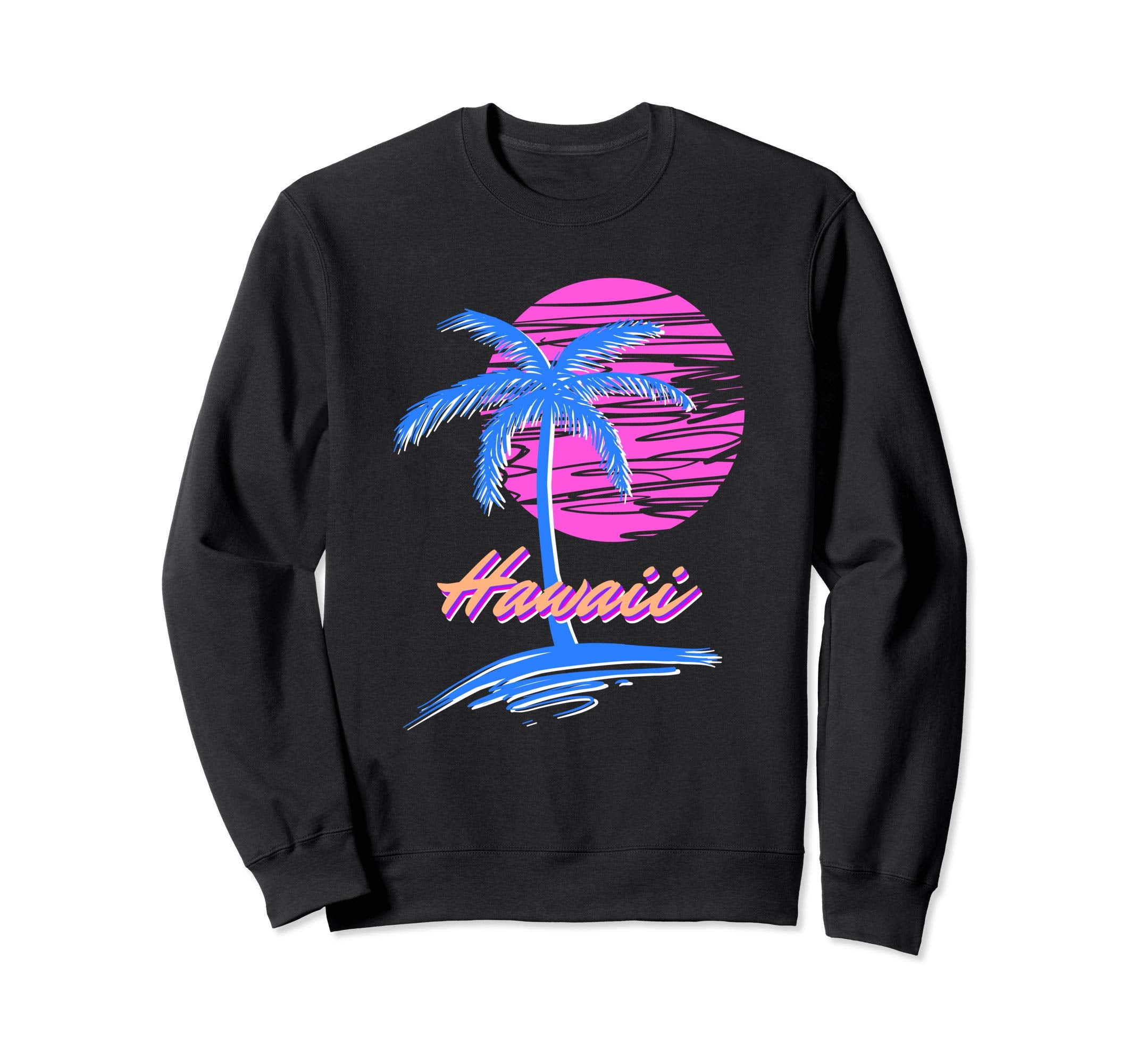 Hawaii Vaporwave Synth Outrun Sweatshirt - Aesthetic Graphic Men Women - T-Shirt, Sweatshirt, Hoodie
