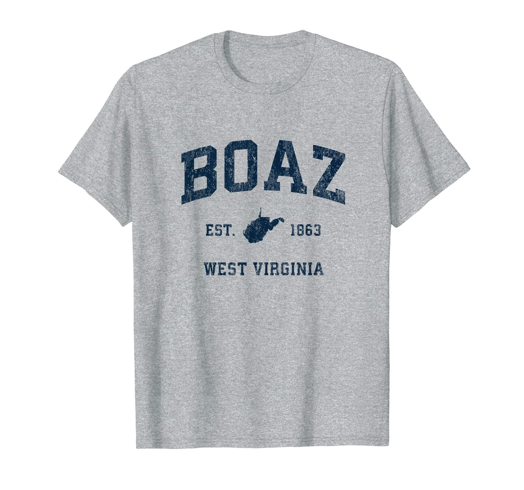 Boaz West Virginia Wv Athletic Navy T-Shirt - Unique Graphic for Adults - T-Shirt, Sweatshirt, Hoodie