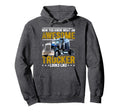 Awesome Trucker Big Rig Semi Trailer Hoodie - Minimalist Print Unisex - T-Shirt, Sweatshirt, Hoodie