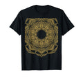 Gold Floral Mandala Geometric T-Shirt - Aesthetic Graphic Men Women - T-Shirt, Sweatshirt, Hoodie