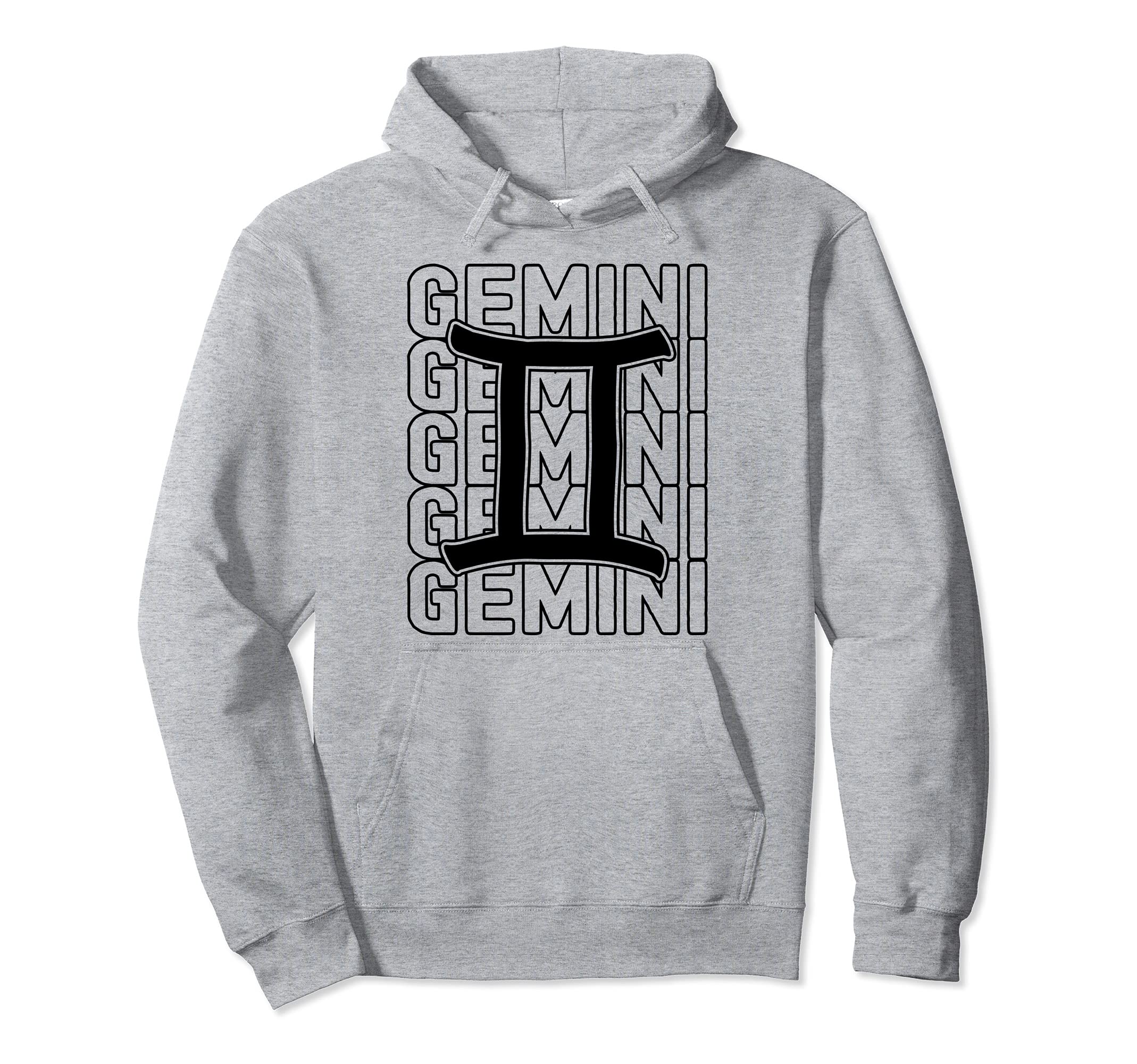 Gemini Zodiac Sign Typography Hoodie - Aesthetic Graphic for Adults - T-Shirt, Sweatshirt, Hoodie