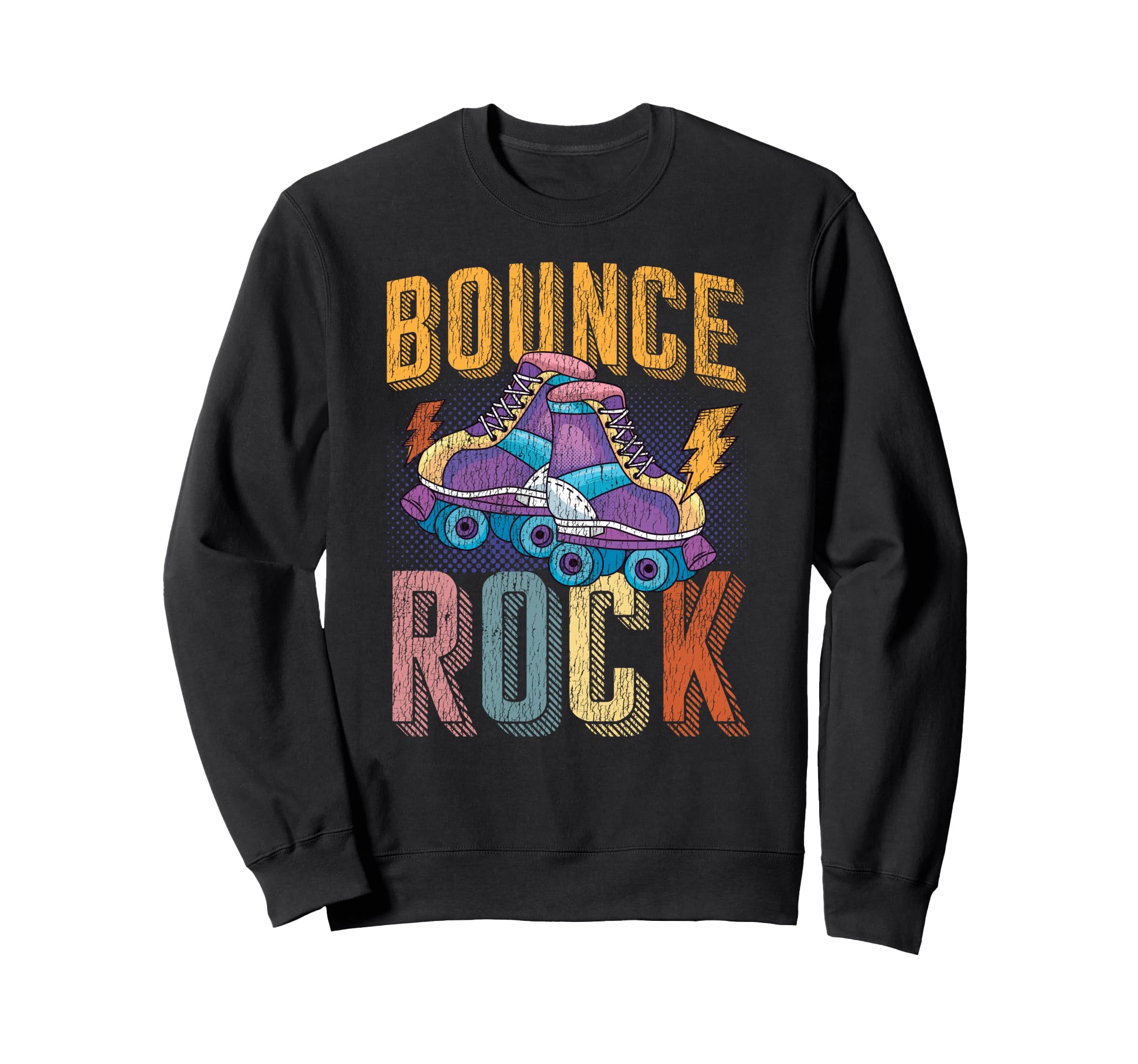Roller Skating Skate 1970S Beach Sweatshirt - Fun Novelty Design for Adults - T-Shirt, Sweatshirt, Hoodie
