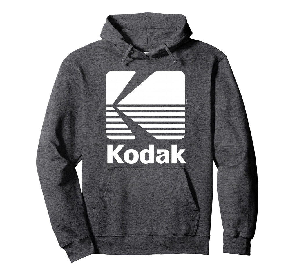 80S Kodak Logo White Hoodie - Novelty Apparel Unisex - T-Shirt, Sweatshirt, Hoodie