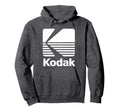 80S Kodak Logo White Hoodie - Novelty Apparel Unisex - T-Shirt, Sweatshirt, Hoodie
