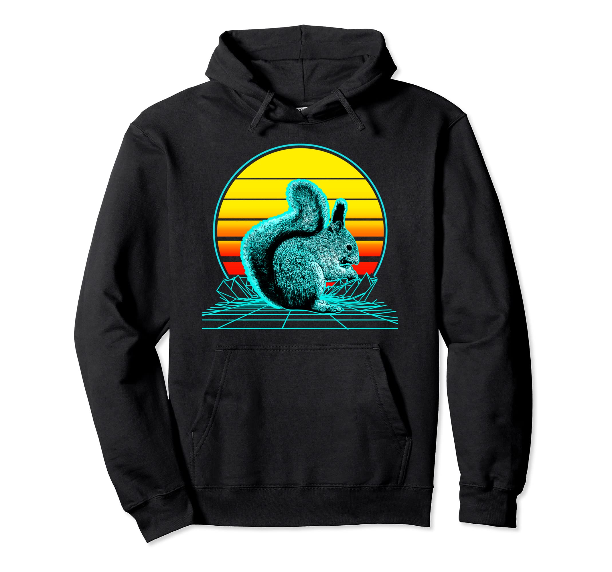 Sunset Squirrel Hoodie - Casual Everyday Wear Unisex - T-Shirt, Sweatshirt, Hoodie