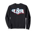 Usa Typography Patriotic 4Th July Sweatshirt - Unique Graphic Unisex - T-Shirt, Sweatshirt, Hoodie