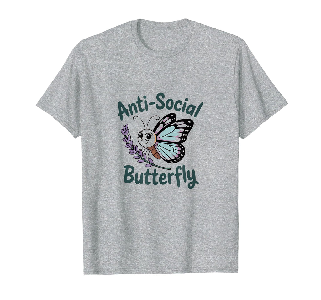 Antisocial Gothic Butterfly Aesthetic Teens T-Shirt - Graphic Print Unisex - T-Shirt, Sweatshirt, Hoodie