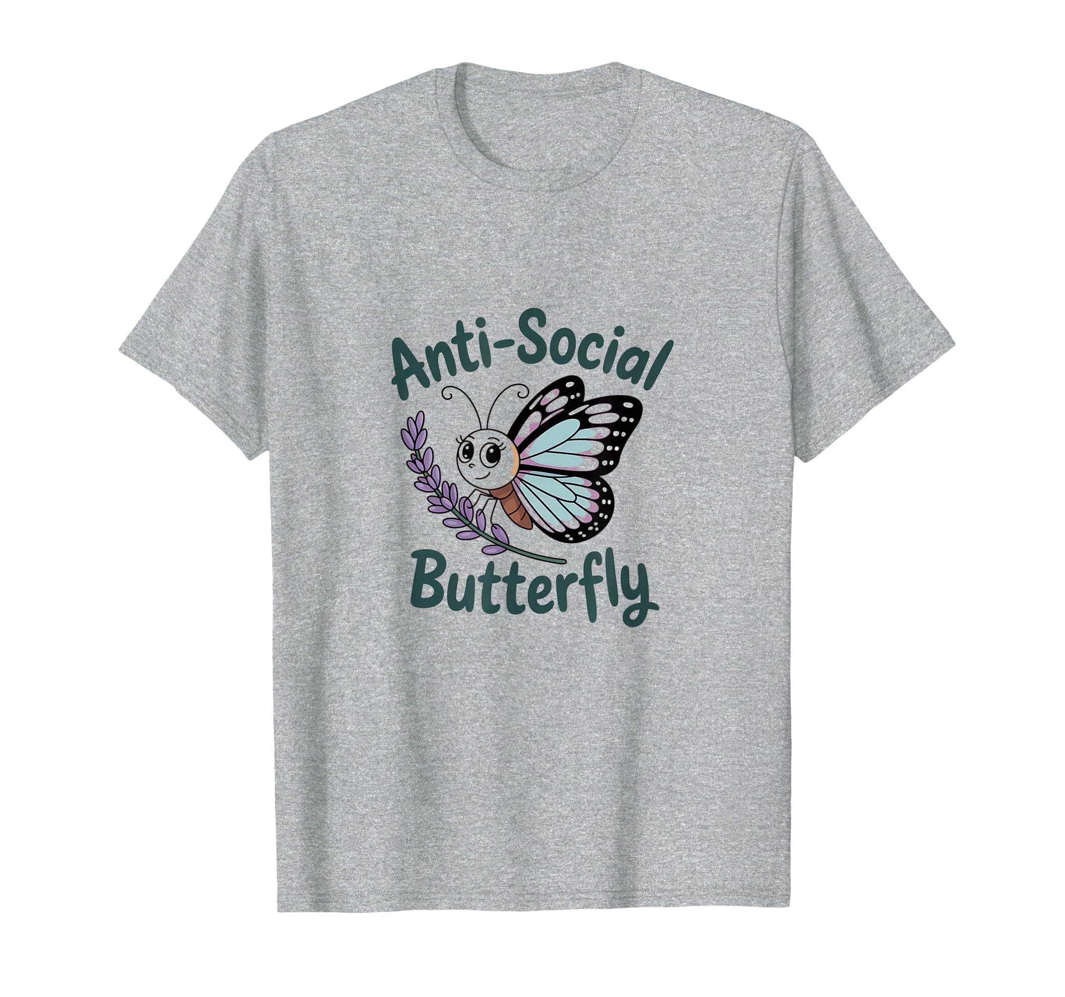 Antisocial Gothic Butterfly Aesthetic Teens T-Shirt - Graphic Print Unisex - T-Shirt, Sweatshirt, Hoodie