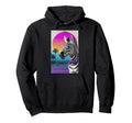Funny Zebra Bow Tie 80S Synthwave Hoodie - Novelty Apparel Unisex - T-Shirt, Sweatshirt, Hoodie