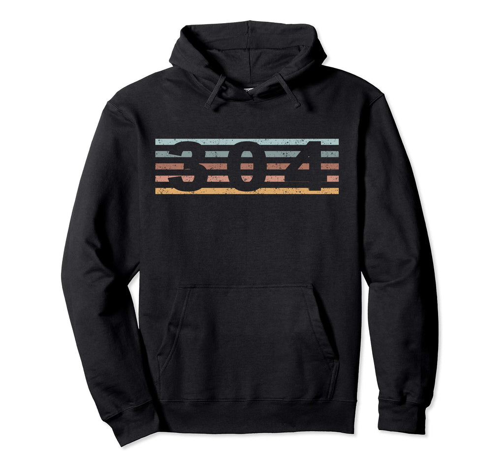 304 Area Code West Virginia Charleston Hoodie - Trendy Graphic Men Women - T-Shirt, Sweatshirt, Hoodie