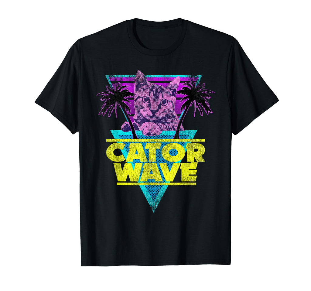 Catorwave 80S Retrowave Cat 90S Vaporwave T-Shirt - Graphic Print Unisex - T-Shirt, Sweatshirt, Hoodie