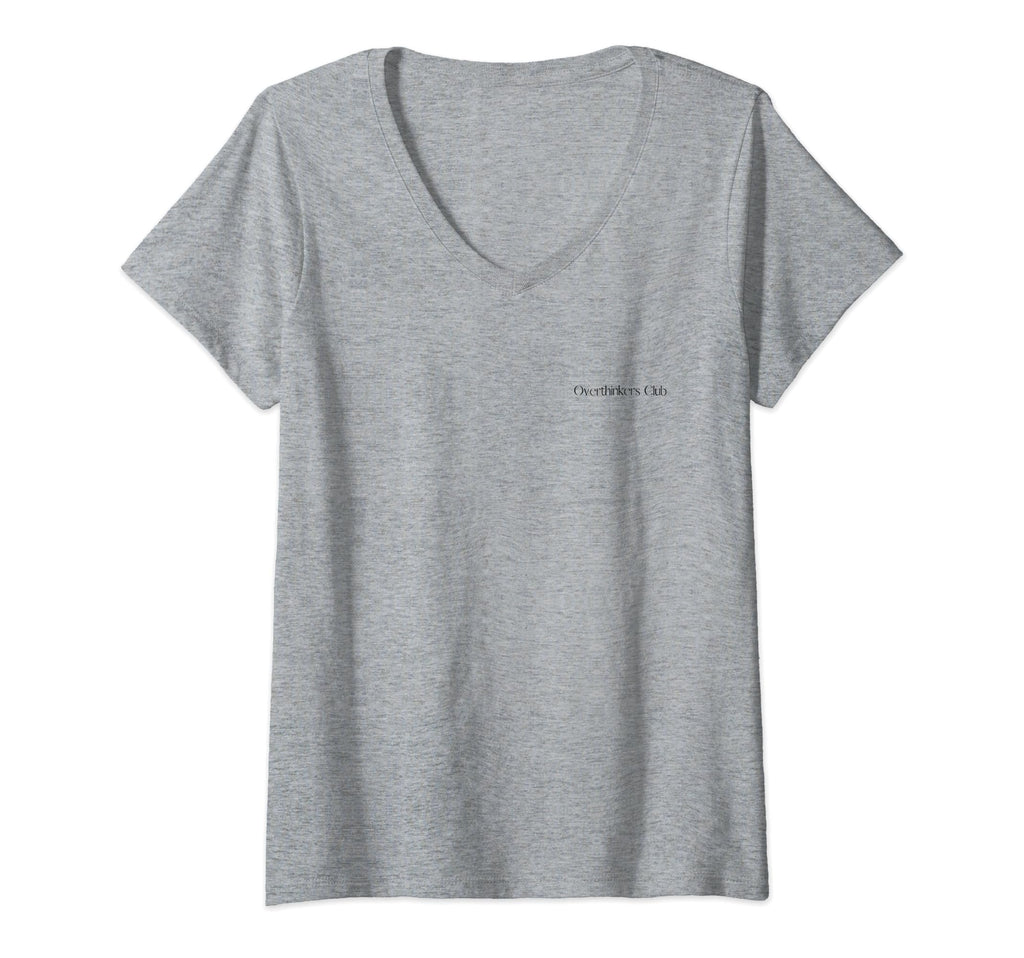 Womens Overthinkers Club V Neck T-Shirt - Fun Novelty Design Unisex - T-Shirt, Sweatshirt, Hoodie