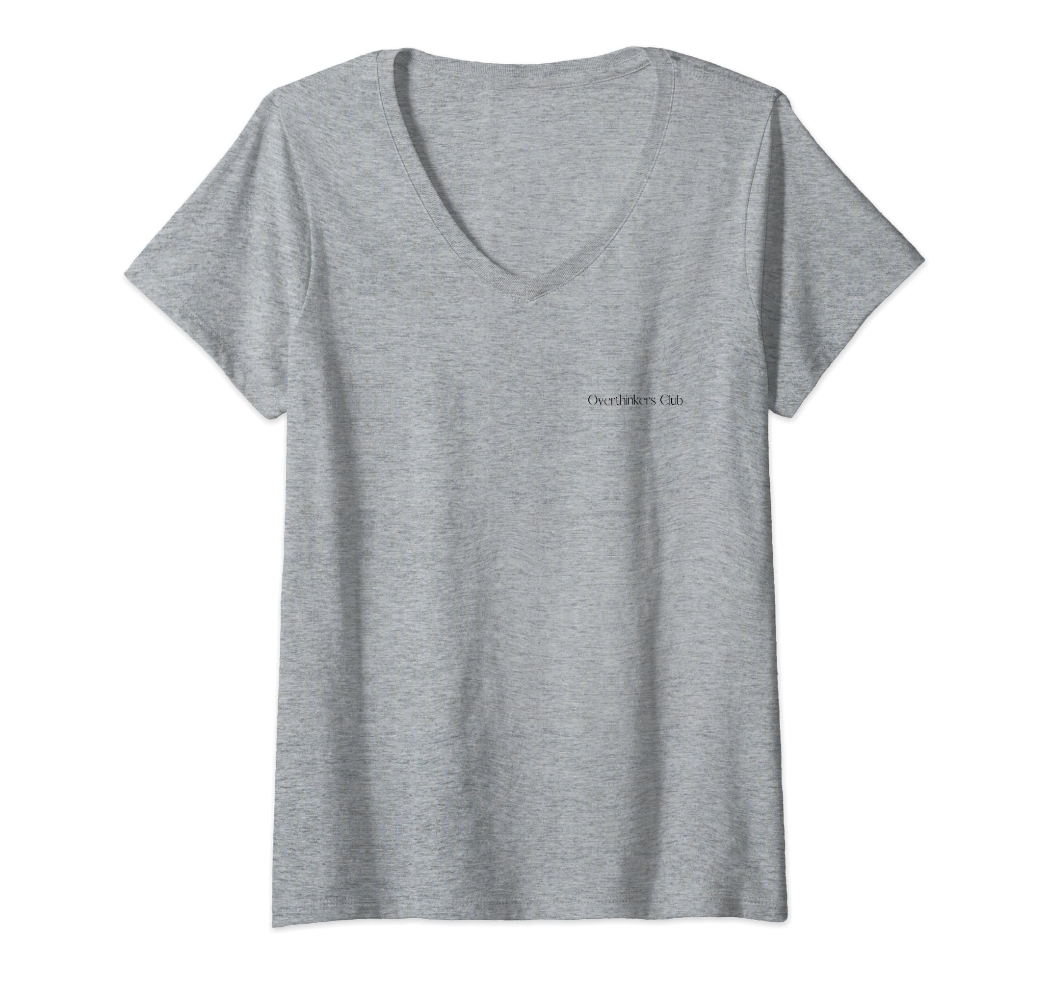 Womens Overthinkers Club V Neck T-Shirt - Fun Novelty Design Unisex - T-Shirt, Sweatshirt, Hoodie