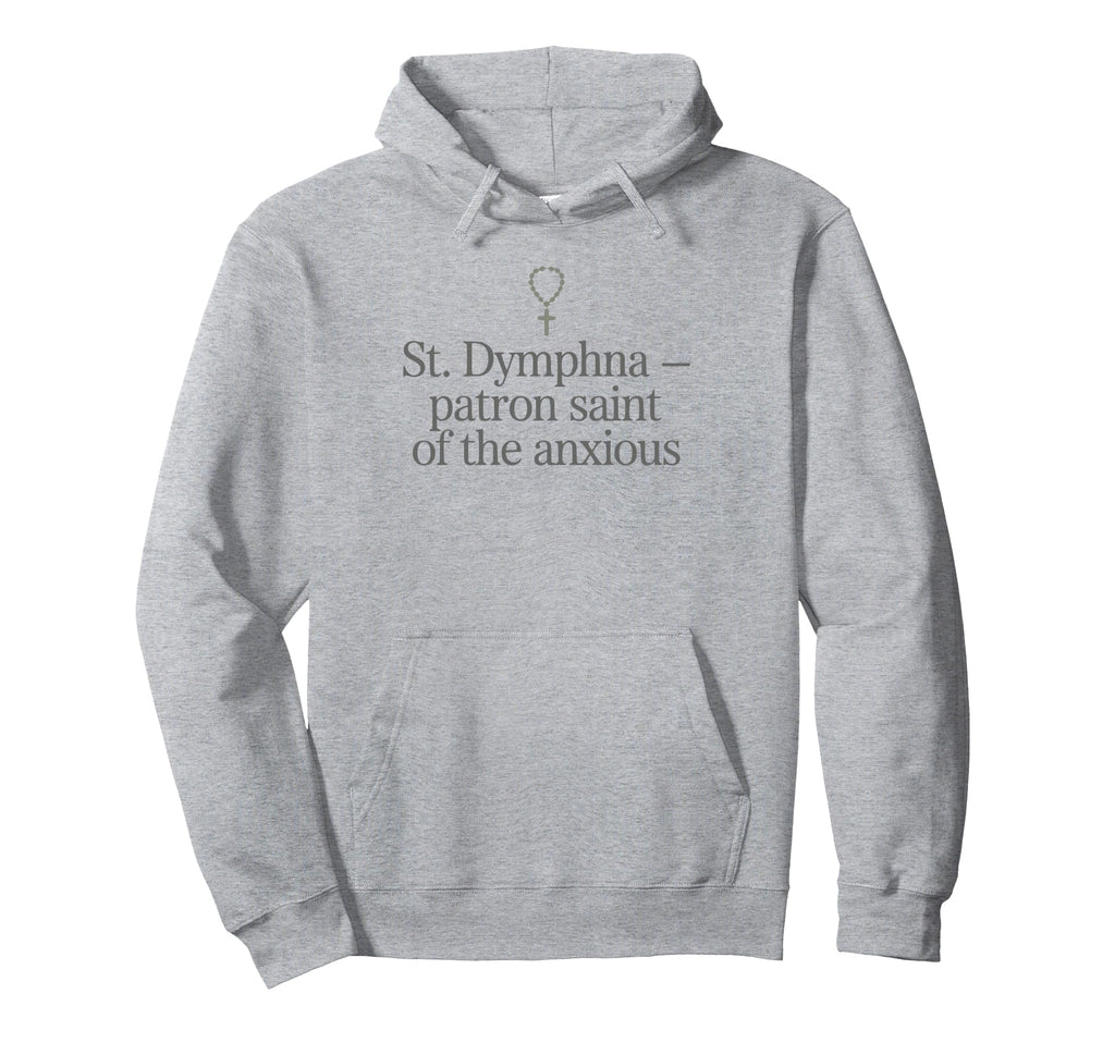 St Dymphna Boho Catholic Mom Patron Hoodie - Aesthetic Graphic for Adults - T-Shirt, Sweatshirt, Hoodie