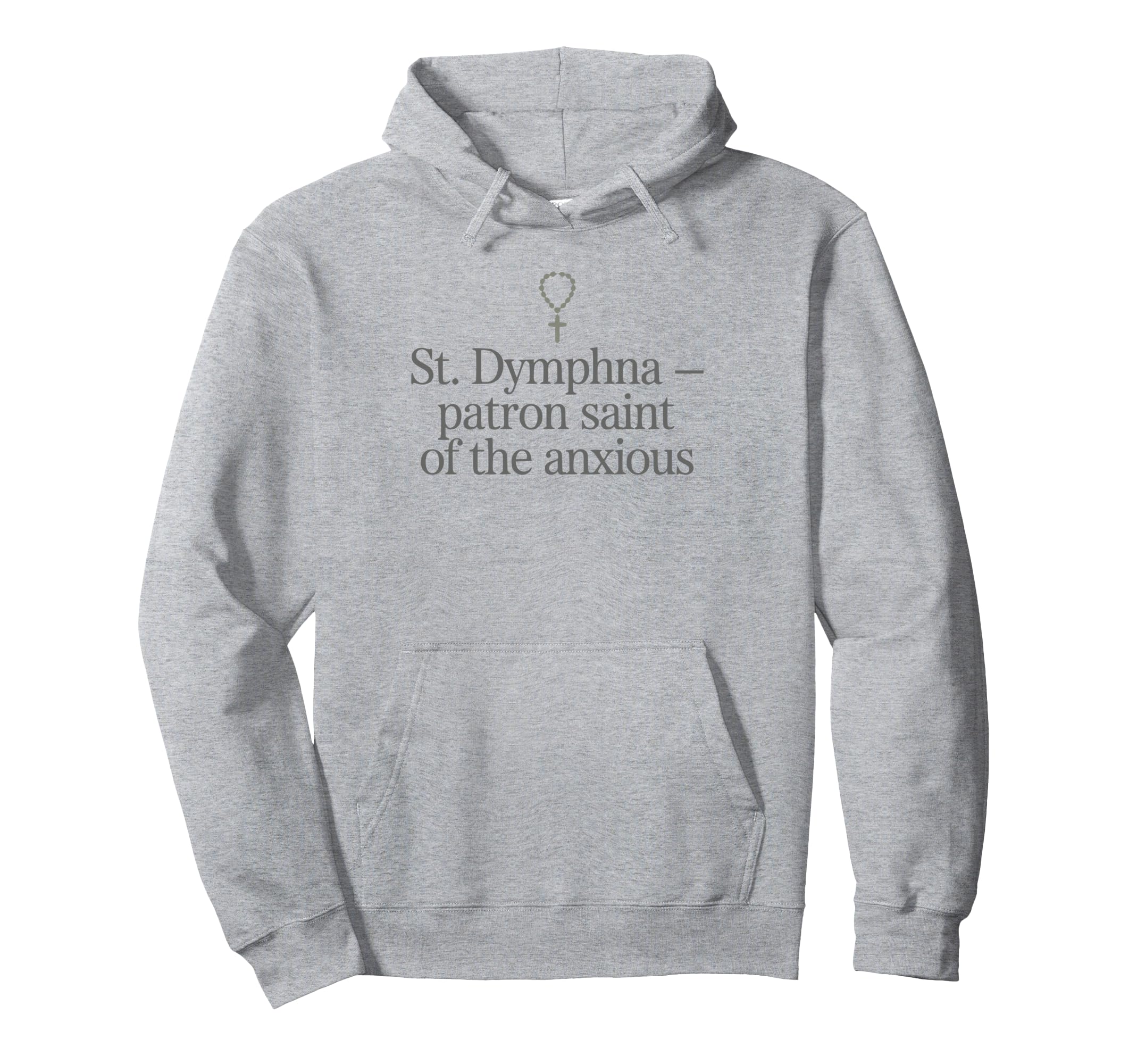 St Dymphna Boho Catholic Mom Patron Hoodie - Aesthetic Graphic for Adults - T-Shirt, Sweatshirt, Hoodie