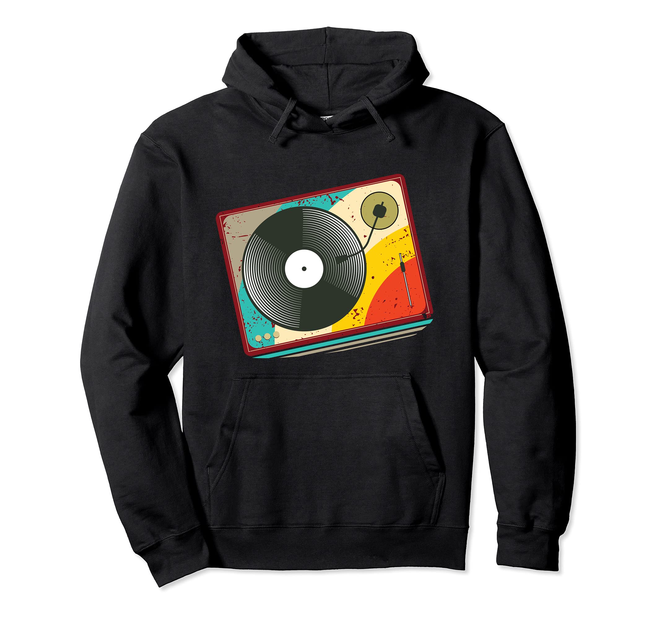 Funny Turntable Dj Vinyl Record Player Hoodie - Trendy Graphic for Adults - T-Shirt, Sweatshirt, Hoodie