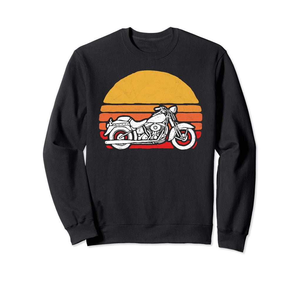Motorcycle Eighties Sun Minimalist Sweatshirt - Unique Graphic Unisex - T-Shirt, Sweatshirt, Hoodie