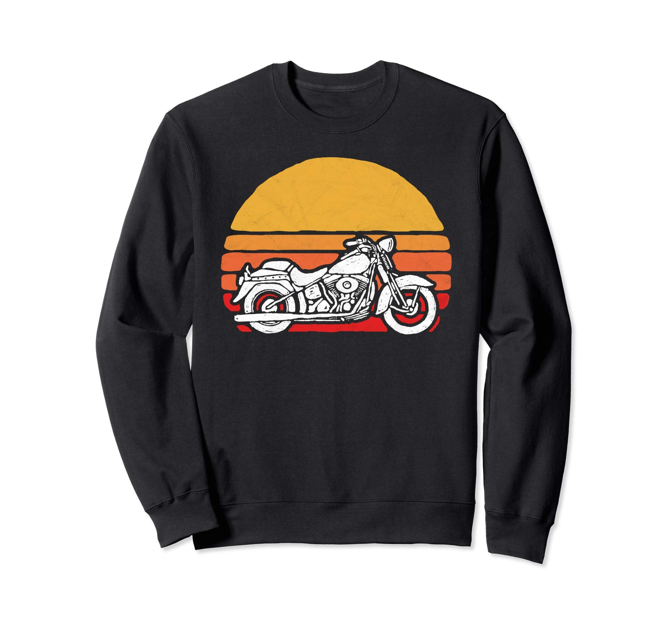 Motorcycle Eighties Sun Minimalist Sweatshirt - Unique Graphic Unisex - T-Shirt, Sweatshirt, Hoodie