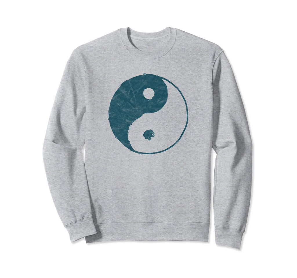 Yin Yang 80S Minimalist Blue Green Sweatshirt - Trendy Graphic Men Women - T-Shirt, Sweatshirt, Hoodie