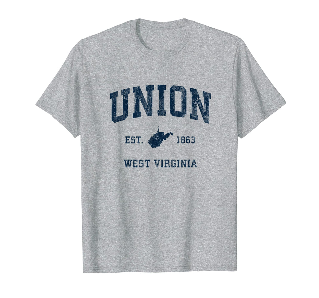 Union West Virginia Wv Athletic Navy T-Shirt - Unique Graphic for Adults - T-Shirt, Sweatshirt, Hoodie