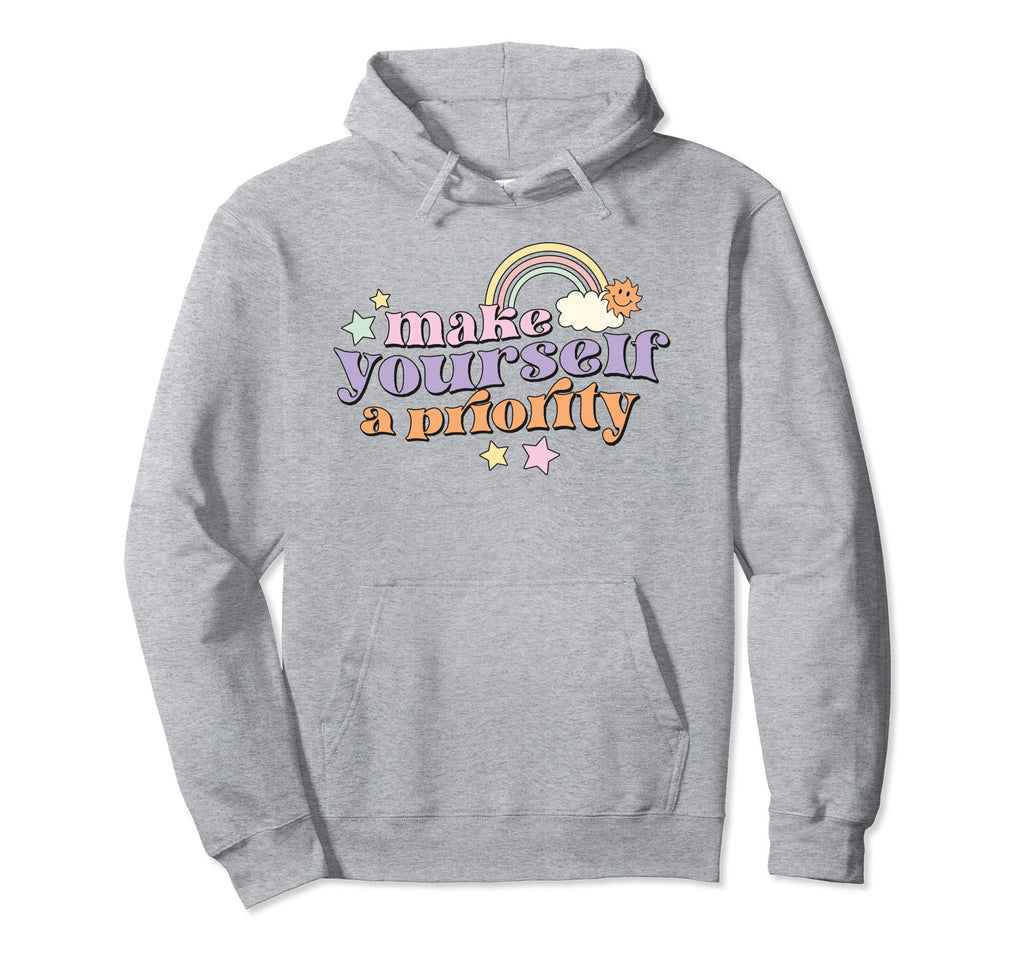 Make Yourself Priority Self Love Club Self Hoodie - Graphic Print Unisex - T-Shirt, Sweatshirt, Hoodie