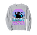 Retrowave Pastel Goth Cat 80S Sweatshirt - Casual Everyday Wear Men Women - T-Shirt, Sweatshirt, Hoodie