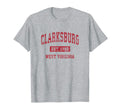 Clarksburg West Virginia Wv Sports Red T-Shirt - Streetwear Style Men Women - T-Shirt, Sweatshirt, Hoodie