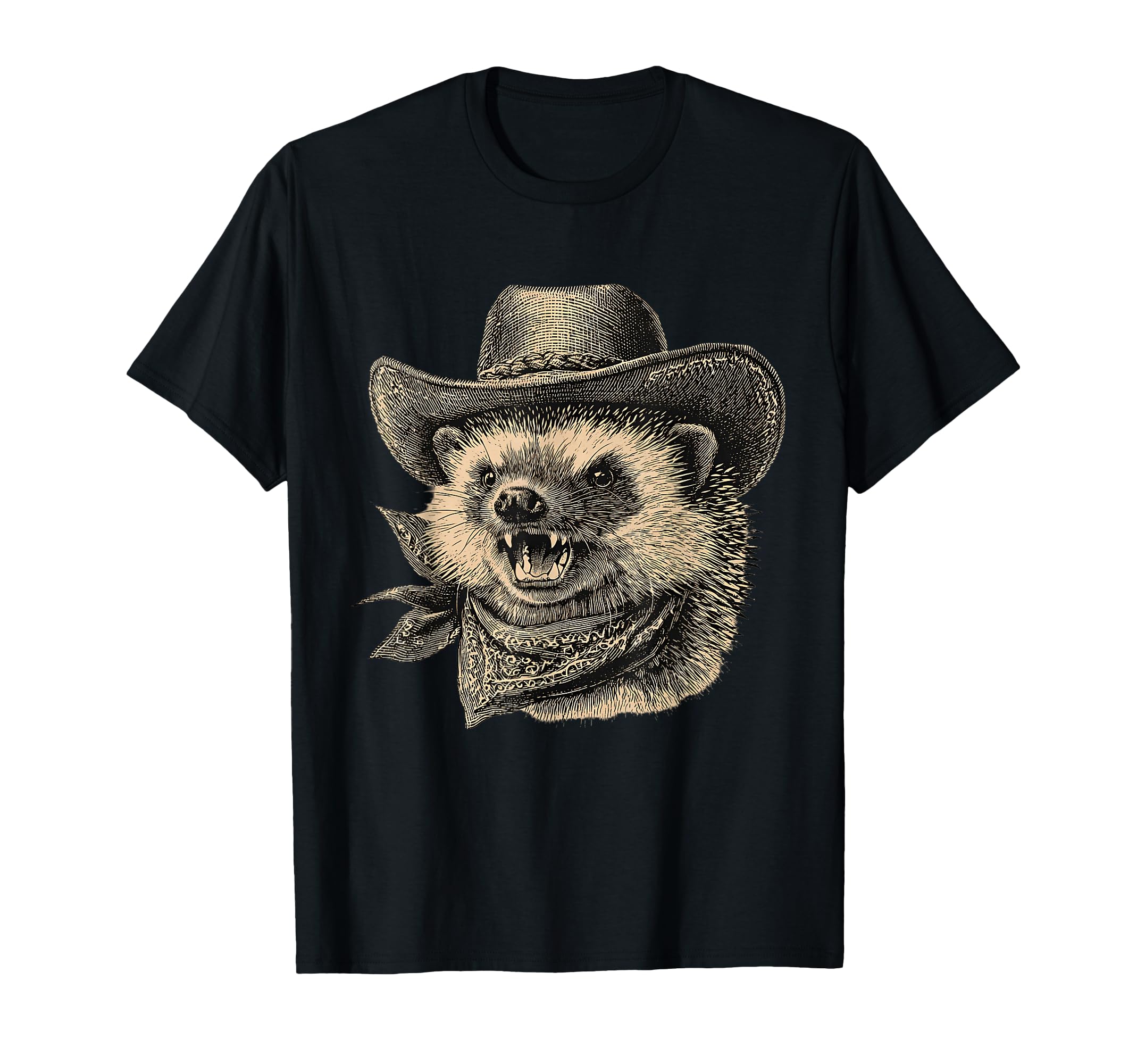 Hedgehog Cowboy Rodeo Cowgirl Western T-Shirt - Streetwear Style Unisex - T-Shirt, Sweatshirt, Hoodie