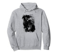 Black Grunge Distressed Trendy Hoodie - Custom Art Print Men Women - T-Shirt, Sweatshirt, Hoodie