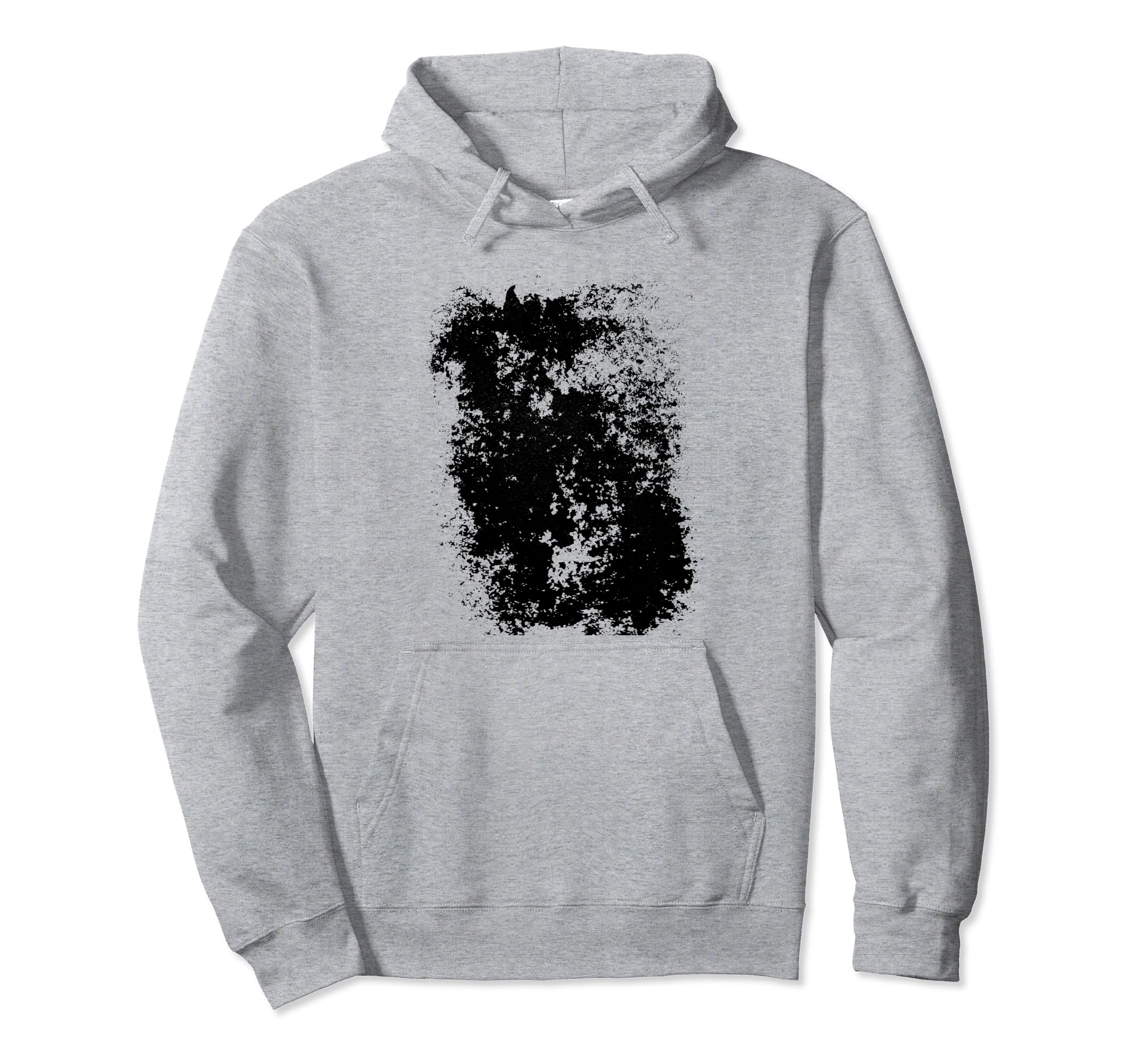 Black Grunge Distressed Trendy Hoodie - Custom Art Print Men Women - T-Shirt, Sweatshirt, Hoodie