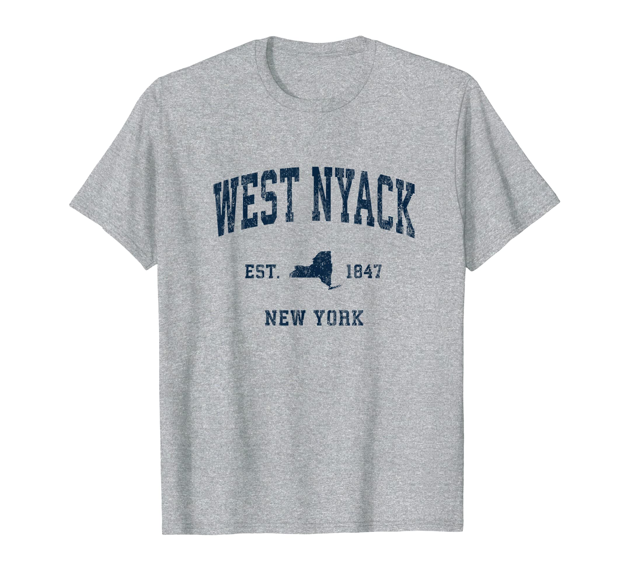 West Nyack New York Ny Athletic Navy T-Shirt - Graphic Print for Adults - T-Shirt, Sweatshirt, Hoodie
